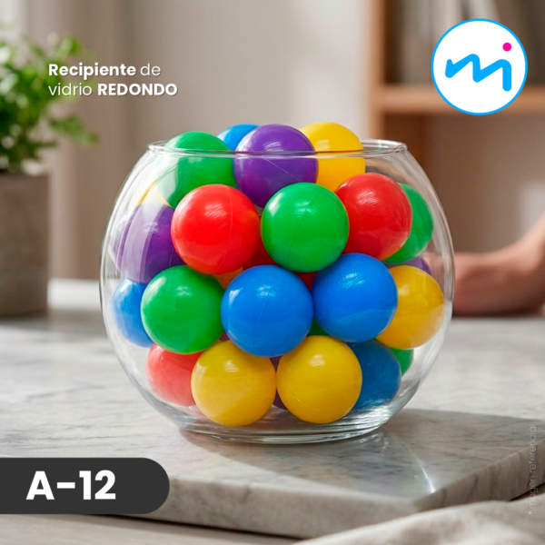 A-12 _ Recipiente de vidrio redondo – A