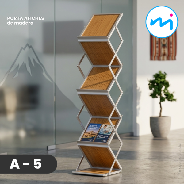 A-5 l Porta afiches de madera – A