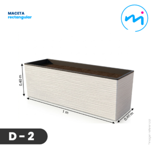 D-2 l Maceta rectangular-B