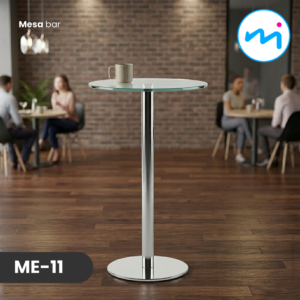 Mesa bar de vidrio