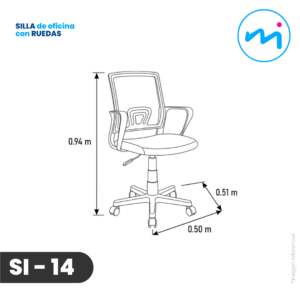 SI-14 l Silla de oficina con ruedas-B